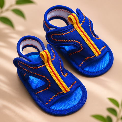 Sandale - Sandalute bebe Funny Baby usoare si flexibile albastru 4-15 luni