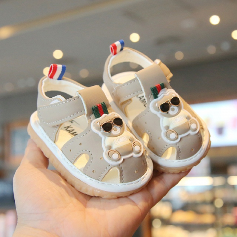 Imbracaminte, incaltaminte - Sandalute CREM cu piuitoare - Cool bear