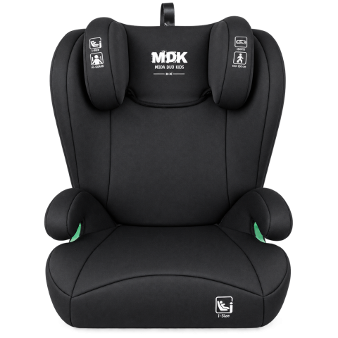Inaltatoare auto - Scaun auto i-Size MDK OG303B, 100-150 cm, ISOFIX, tetiera reglabila, centura auto 3 puncte, R129/04, negru