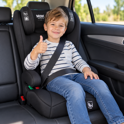 Scaun auto i-Size MDK OG303B, 100-150 cm, ISOFIX, tetiera reglabila, centura auto 3 puncte, R129/04, negru [1]