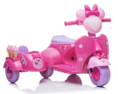 Vehicule electrice copii - Tricicletă Electrică Scooter Ice Cream Shop JT5258 Pink