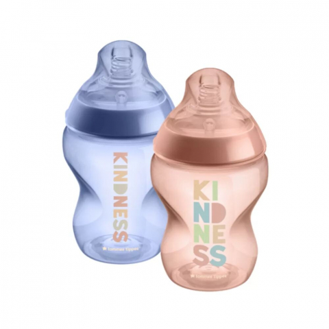 Set 2 biberoane Tommee Tippee Closer to Nature 260 ml 0m+, Kindness [3]