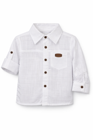 Set 2 piese camasa alba si pantaloni maro baieti Oryeda [2]