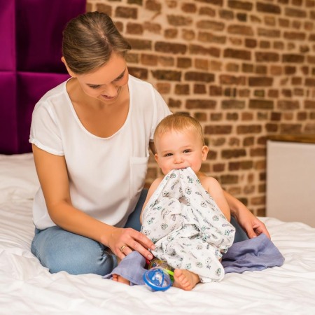 Set 3 scutece din bumbac si bambus Baby Ono, GRI 397/02 [4]