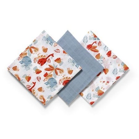 Set 3 scutece din muselina, BabyOno, Bumbac, 70x70 cm, MULTICOLOR [1]