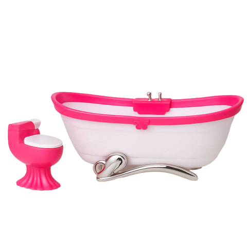 Set Baie pentru Papusi: Cada, Toaleta, Lavoar cu Oglinda [5]