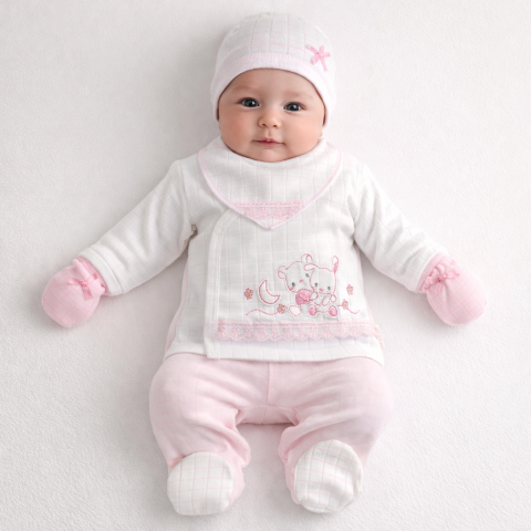 Set bebelusi 0-3 luni bumbac 5 piese urs [1]