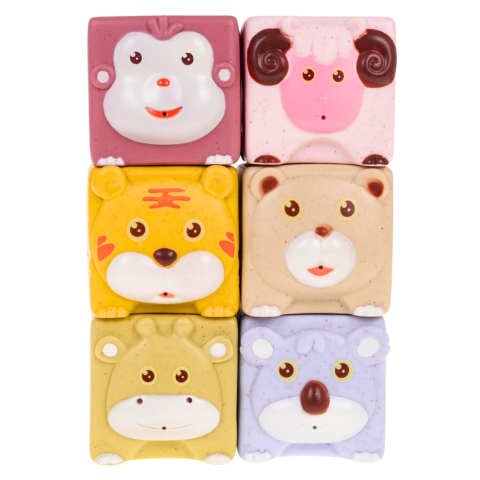 Set blocuri senzoriale moi educationale ECO animale cauciuc 18 piese [2]