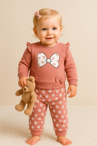 Imbracaminte, incaltaminte - Set bluza si pantaloni fetite 100% bumbac