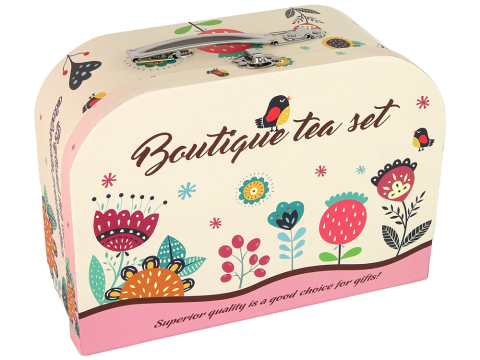 Set Cafea si Ceai in Gentuta Tip Cufar, Roz, 20 Piese [1]