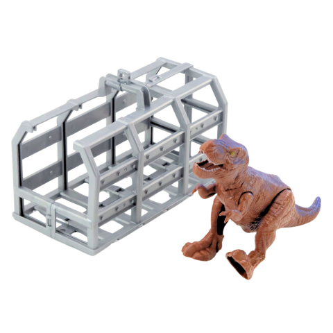 Set camion Dino Rescue cu elicopter, cusca si dinozaur, sunete, verde [4]