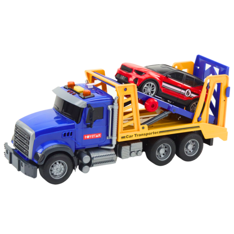 Set Camion Platforma Transportor Masina Lumini Sunete [2]
