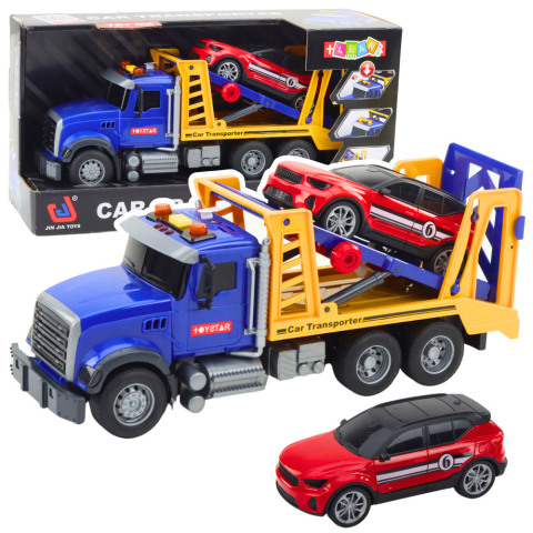 Set Camion Platforma Transportor Masina Lumini Sunete [1]
