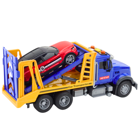 Set Camion Platforma Transportor Masina Lumini Sunete [3]