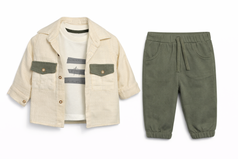 Set casual baieti camasa tricou si pantaloni verzi Concept [2]