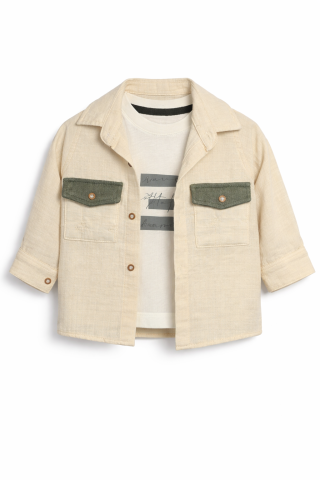 Set casual baieti camasa tricou si pantaloni verzi Concept [3]