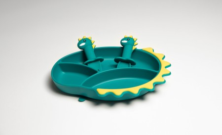 Set complet de hranire bebelusi Dinozaur, verde bebelul [7]