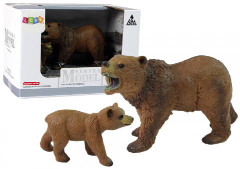 Jucarii Copii - Set de 2 figurine Urs GRIzzly cu pui