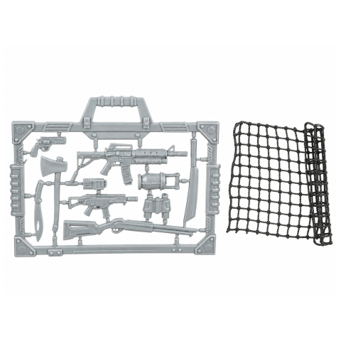 Set dinozaur LEAN Toys cu figurina de vanator, membre mobile, plasa si accesorii 3 ani+ [4]