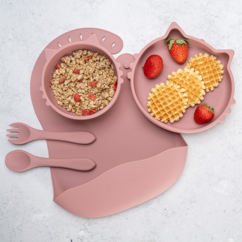 Set Diversificare, AppeKids, 100% Silicon, Kitty - ROZ