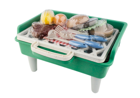 Set gratar pentru copii cu mancare, tacamuri, farfurii si cani [1]