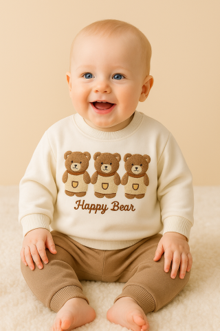 Set hanorac si pantaloni bebelusi - Ursuletul vesel [1]