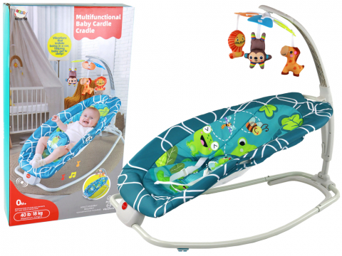 Balansoare si leagane electrice - balansoar-2in1-vibratii-sunete-model-broscuta-0plus-Bebelul