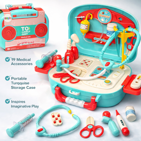 Set mic doctor valiza turcoaz stetoscop foarfeca [1]