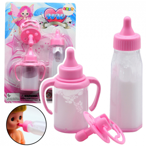 Jucarii Copii - set-biberoane-lapte-care-dispare-suzeta-papusa-3ani-Bebelul
