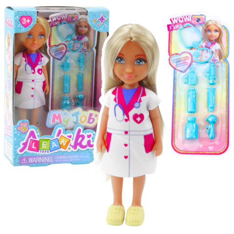 Jucarii Copii - Set Papusa Mini Doctor cu Accesorii Medicale – Joc de Rol Educativ