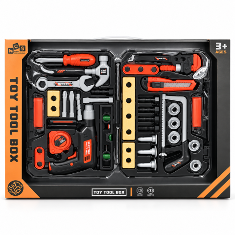 Set scule de jucarie START PRO 32 piese cu bormasina, ciocan si accesorii, 3 ani+ [2]