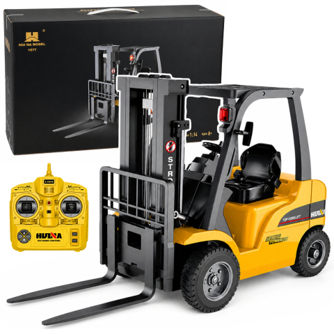 Jucarii cu telecomanda (RC) - Stivuitor cu telecomanda Huina 1577 RC Pallet Grabber 1:14, 8 ani+