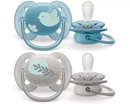 Ofertele momentului - Suzeta PHILIPS AVENT Ultra Soft, 6-18 luni, 2 buc, GRI-Albastru