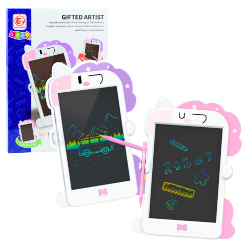 Creative - Tablă de desen LCD cu stylus, unicorn, ROZ