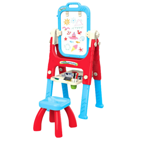 Tabla Educationala 5in1 cu Scaun Multifunctionala Accesorii Albastru [3]