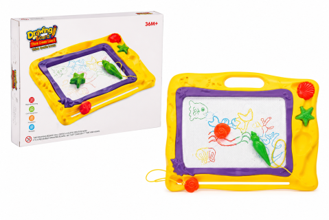 Interactive, educative si muzicale - Tabla magnetica copii desen stampile fundal colorat Bebelul
