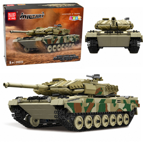 Jucarii cu telecomanda (RC) - Tanc cu telecomanda Leopard din 1100 piese tip Lego, 8 ani+