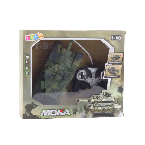 Tanc militar T90 telecomandat RC cu lumini si sunete verde 1:18 [5]