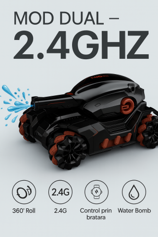 Tanc RC Tank Fight – Water Bomb, 360° si Control Gesturi [4]