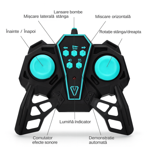 Tanc RC Tank Fight – Water Bomb, 360° si Control Gesturi [3]