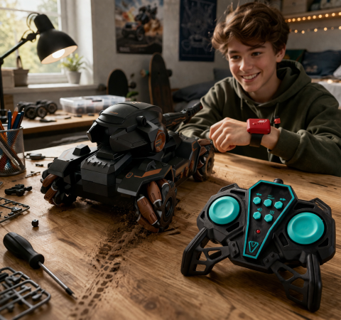 Tanc RC Tank Fight - Water Bomb, 360° si Control Gesturi [6]