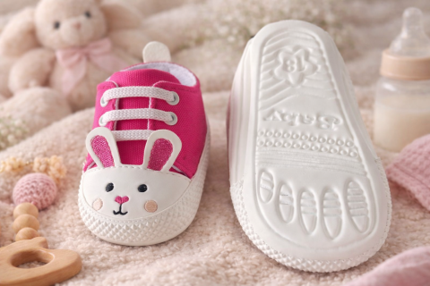 Tenisi bebelusi iepuras roz talpa alba Leoncino [2]