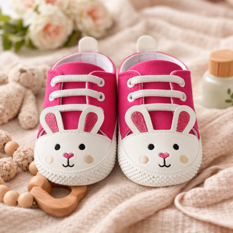 Tenisi - Tenisi bebelusi iepuras roz talpa alba Leoncino