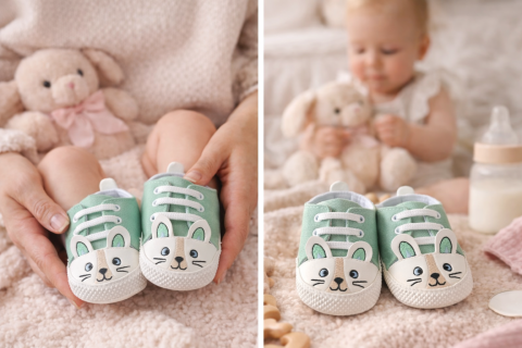 Tenisi bebelusi pisicuta verde talpa alba Leoncino [1]