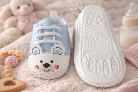 Tenisi bebelusi ursulet albastru talpa alba LEONCINO [1]