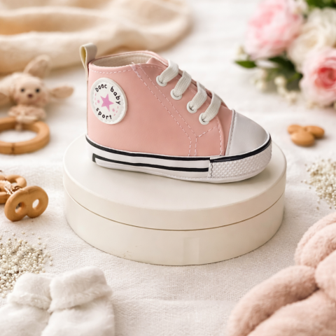 Tenisi BOAC roz bebelusi cu sireturi [1]