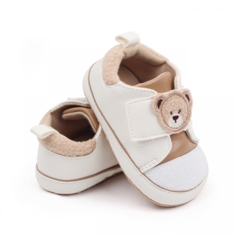 Tenisi CREM cu ALB pentru baietei - Teddy [3]