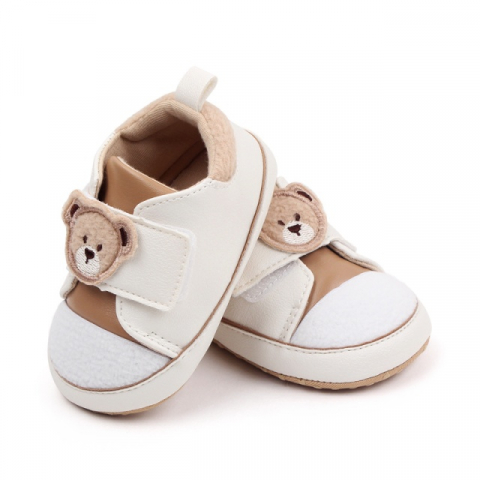 Tenisi CREM cu ALB pentru baietei - Teddy [4]