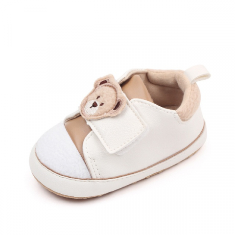 Tenisi CREM cu ALB pentru baietei - Teddy [5]