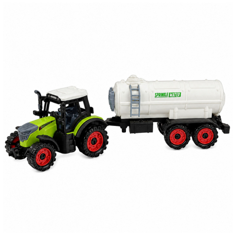 Tractor agricol cu cisterna, tractiune prin frictiune, 34 cm, verde-alb, 3 ani+ [2]